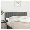 Image de Têtes de lit 2 pcs Gris foncé 72x5x78 88 cm Tissu