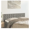 Image de Hoofdborden 2 st 72x5x78/88 cm fluweel lichtgrijs346470