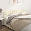 Image de Têtes de lit 2 pcs Crème 80x5x78/88 cm Similicuir