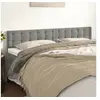 Image de Hoofdborden 2 st 90x5x78/88 cm fluweel lichtgrijs346510
