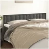 Image de Hoofdborden 2 st 90x5x78/88 cm fluweel donkergrijs346511