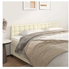 Image de Têtes de lit 2 pcs Crème 100x5x78/88 cm Similicuir