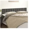 Image de Hoofdborden 2 st 100x5x78/88 cm fluweel donkergrijs346531