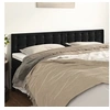 Image de Hoofdborden 2 st 100x5x78/88 cm fluweel zwart346532