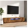 Image de Ensemble de meubles TV avec lumières LED 2 pcs Chêne fumé