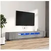 Image de Ensemble de meubles TV avec lumières LED 3 pcs Sonoma gris3120174