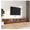 Image de Ensemble de meubles TV avec lumières LED 3 pcs Chêne fumé3120176