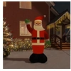 Image de Père Noël Gonflable avec LED Décoration de Noël Ornement de Vacances Décoration de Fête Ornement de Jardin Maison Extérieur 370 cm