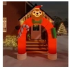 Image de Porte Voûtée Gonflable de Noël avec LED Décoration de Noël Ornement de Vacances Décoration de Fête Ornement de Jardin Extérieur 380 cm