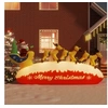 Image de Décoration Gonflable de Père Noël et Renne à LED Décoration de Noël Ornement de Vacances Décoration de Fête Ornement de Jardin Extérieur 145 cm