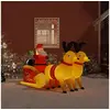Image de Décoration gonflable de Père Noël et renne à LED 130 cm