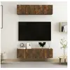 Image de Meubles TV muraux 4 pcs Chêne fumé 60x30x30cm Bois d'ingénierie