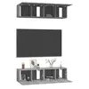 Image de Meubles TV muraux 4pcs Sonoma gris 60x30x30cm Bois d'ingénierie