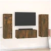 Image de Ensemble de meubles TV 3 pcs Chêne fumé Bois d'ingénierie3120233