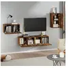 Image de Ensemble de meubles TV 4 pcs Chêne fumé Bois d'ingénierie
