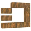 Image de Ensemble de meubles TV 8 pcs Chêne fumé Bois d'ingénierie