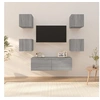 Image de Ensemble de meubles TV muraux Sonoma gris Bois d ingénierie