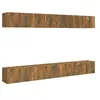 Image de Meubles TV 8 pcs Chêne fumé 60x30x30 cm Bois d'ingénierie