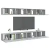 Image de Meubles TV 8 pcs Sonoma gris 60x30x30 cm Bois d'ingénierie
