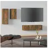 Image de Ensemble de meubles TV 4 pcs Chêne fumé Bois d'ingénierie