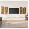 Image de Meubles TV 4 pcs Chêne fumé 30,5x30x90 cm Bois d'ingénierie3120329