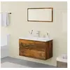 Image de Meubles de salle de bain Chêne fumé Bois d ingénierie