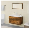 Image de Meubles de salle de bain Chêne fumé Bois d ingénierie