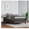 Image de Matelas de lit à ressorts ensachés Gris 80x200x20 cm Similicuir