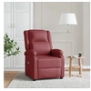 Image de Fauteuil de relaxation, massant similicuir bordeaux