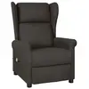 Image de Fauteuil de Massage, Siège avec Accoudoirs et Dossier, Chaise de Relaxation avec Repose-pied, Meuble de Salon, Moderne, Taupe Tissu 348524