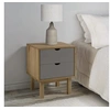 Image de Table de chevet OTTA marron et gris 45x39x57 cm bois pin massif