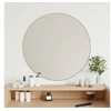 Image de Mural Miroir de Maquillage Coiffeuse Cosmétique Décoration de Chambre à Coucher Salle de Bain Salon Intérieur Argenté 348177