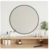 Image de Mural Miroir de Maquillage Coiffeuse Cosmétique Décoration de Chambre à Coucher Salle de Bain Salon Intérieur Noir Ø 348186