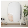 Image de Mural Miroir de Maquillage Coiffeuse Cosmétique Décoration de Chambre à Coucher Salle de Bain Salon Intérieur Argenté 50x35 cm 348211