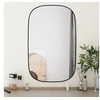 Image de Mural Miroir de Maquillage Coiffeuse Cosmétique Décoration de Chambre à Coucher Salle de Bain Salon Intérieur Noir 80x50 cm
