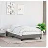 Image de Cadre de lit sans matelas gris foncé 80x200 cm tissu