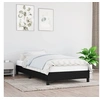 Image de Cadre de lit sans matelas noir 80x200 cm tissu