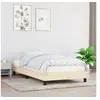 Image de Cadre de lit sans matelas crème 90x190 cm tissu