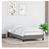 Image de Cadre de lit sans matelas gris foncé 90x200 cm tissu