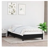 Image de Cadre de lit sans matelas noir 90x200 cm tissu