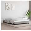 Image de Cadre de lit sans matelas gris clair 140x190 cm tissu