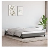 Image de Cadre de lit sans matelas gris foncé 140x190 cm tissu