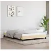 Image de Cadre de lit sans matelas crème 140x190 cm tissu