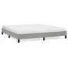 Image de Cadre de lit sans matelas gris clair 160x200 cm tissu