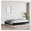 Image de Cadre de lit sans matelas noir 160x200 cm tissu