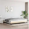 Image de Bedframe zonder matras stof cràmekleurig 200x200 cm346749