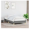 Image de Cadre de lit sans matelas gris foncé 90x200 cm tissu