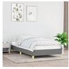 Image de Cadre de lit sans matelas gris foncé 100x200 cm tissu