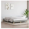 Image de Cadre de lit sans matelas gris clair 160x200 cm tissu