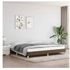 Image de Bedframe zonder matras stof donkerbruin 200x200 cm346845